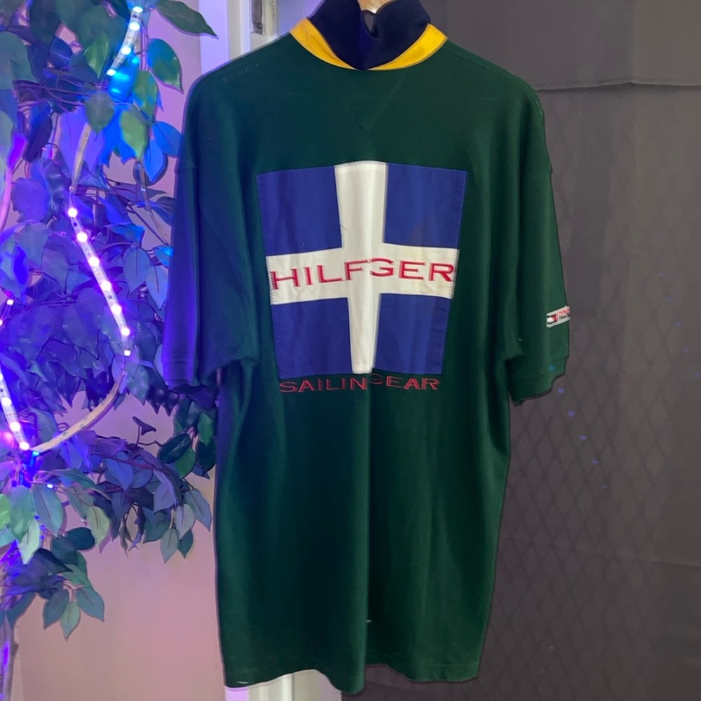 Tommy Hilfiger Sailing Gear XL Green Polo Shirt
